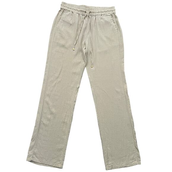 Love Tree Anthropologie Lined Blend Elastic Waist Tan Lounge Pull On Pants Large - Picture 1 of 8